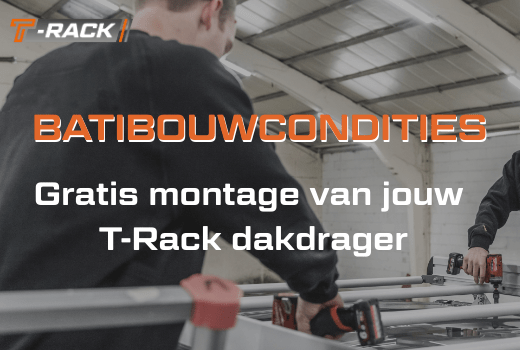 Visual met info over de T-RACK Batibouw acties van 2022