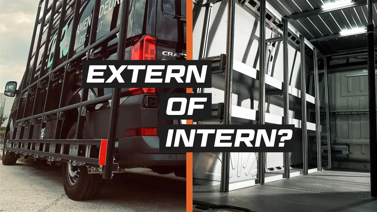 Externe of interne glasdrager voor je bestelwagen: wat past bij jouw glastransport?